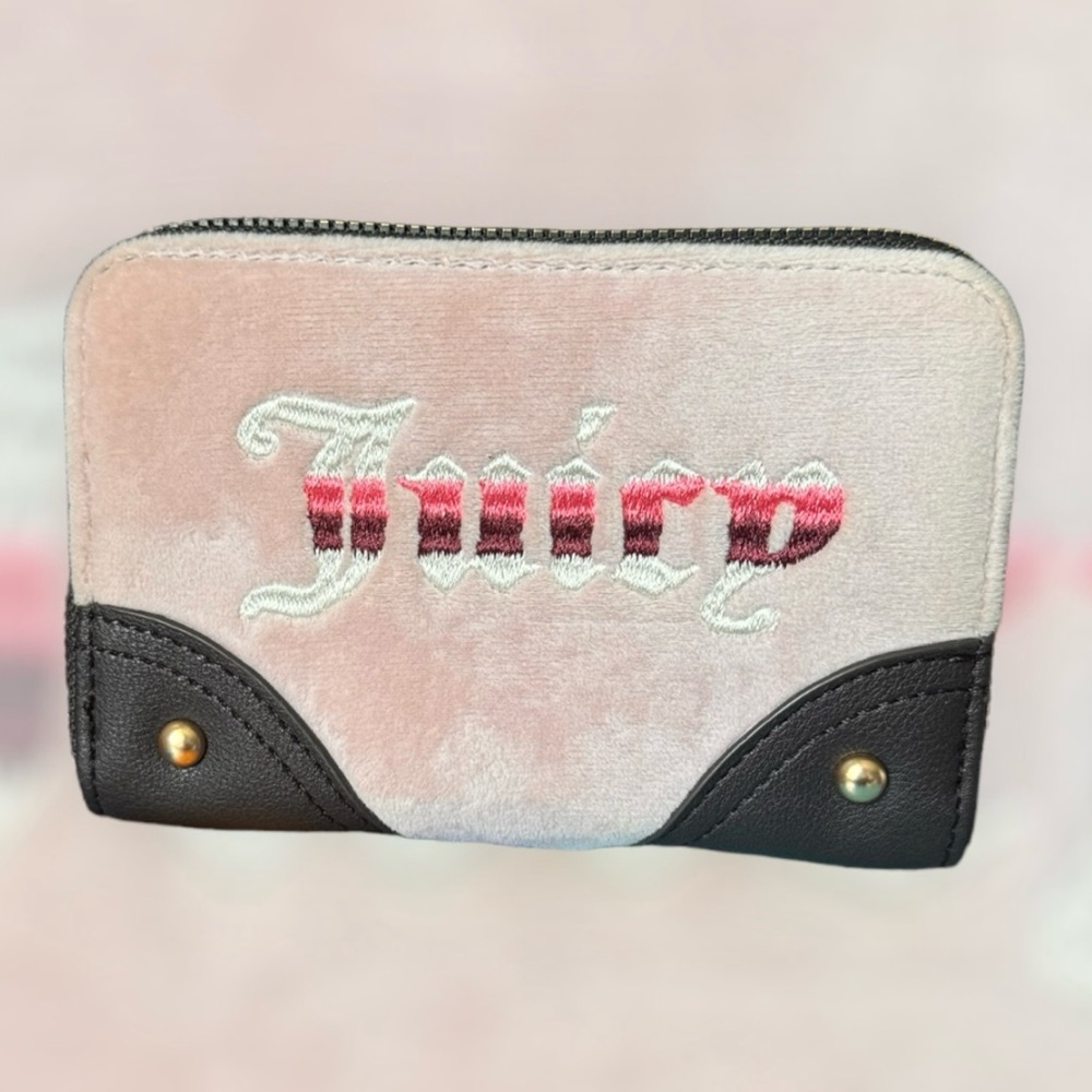 Juicy Couture double zipper pink wallet NWT